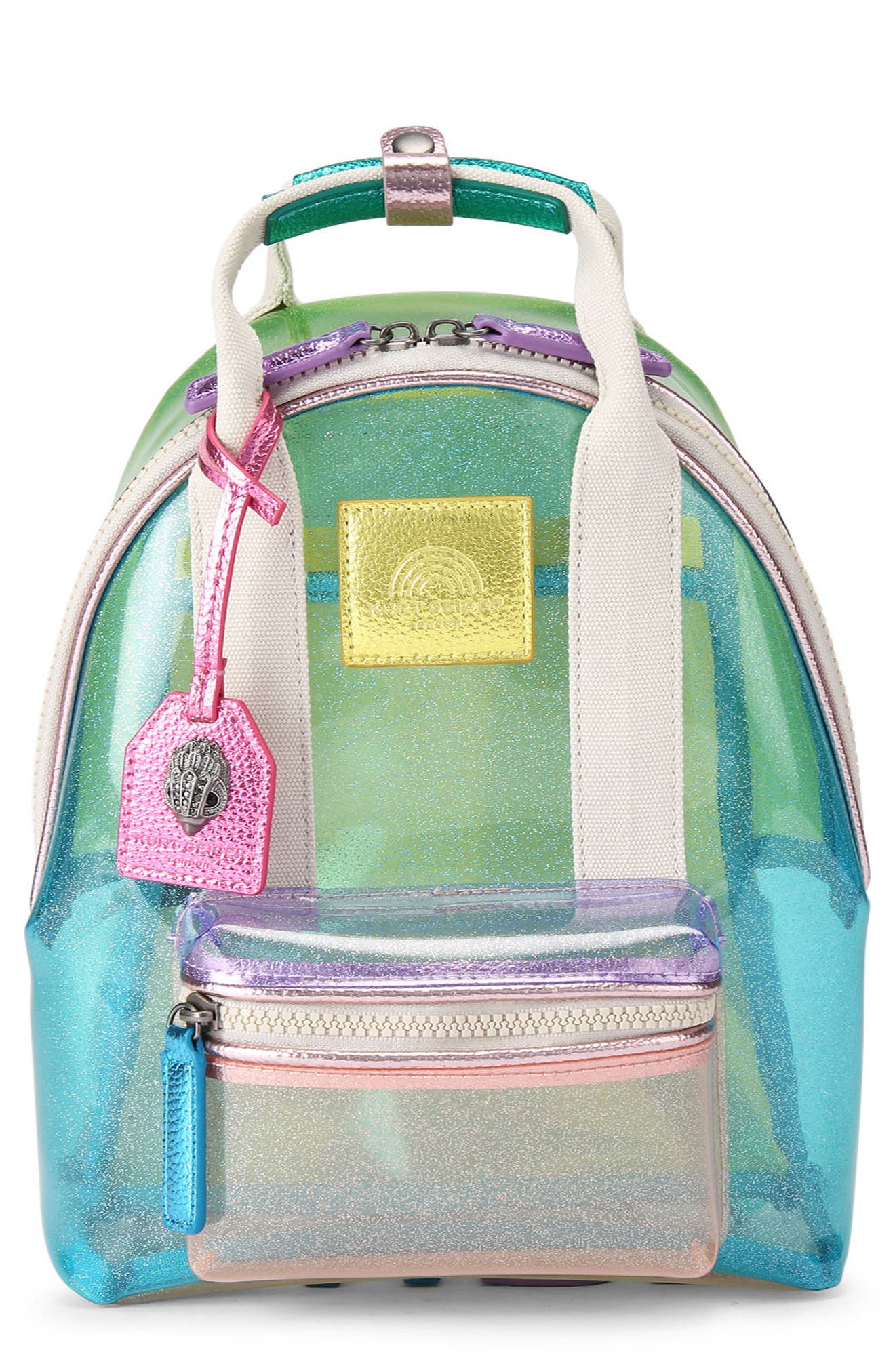 Kurt Geiger London Small Southbank Vinyl Clear Backpack, Main, color, 