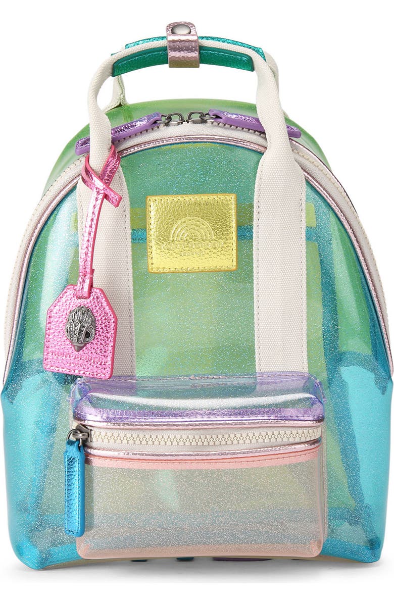 Kurt Geiger London Small Southbank Vinyl Clear Backpack, Main, color,
