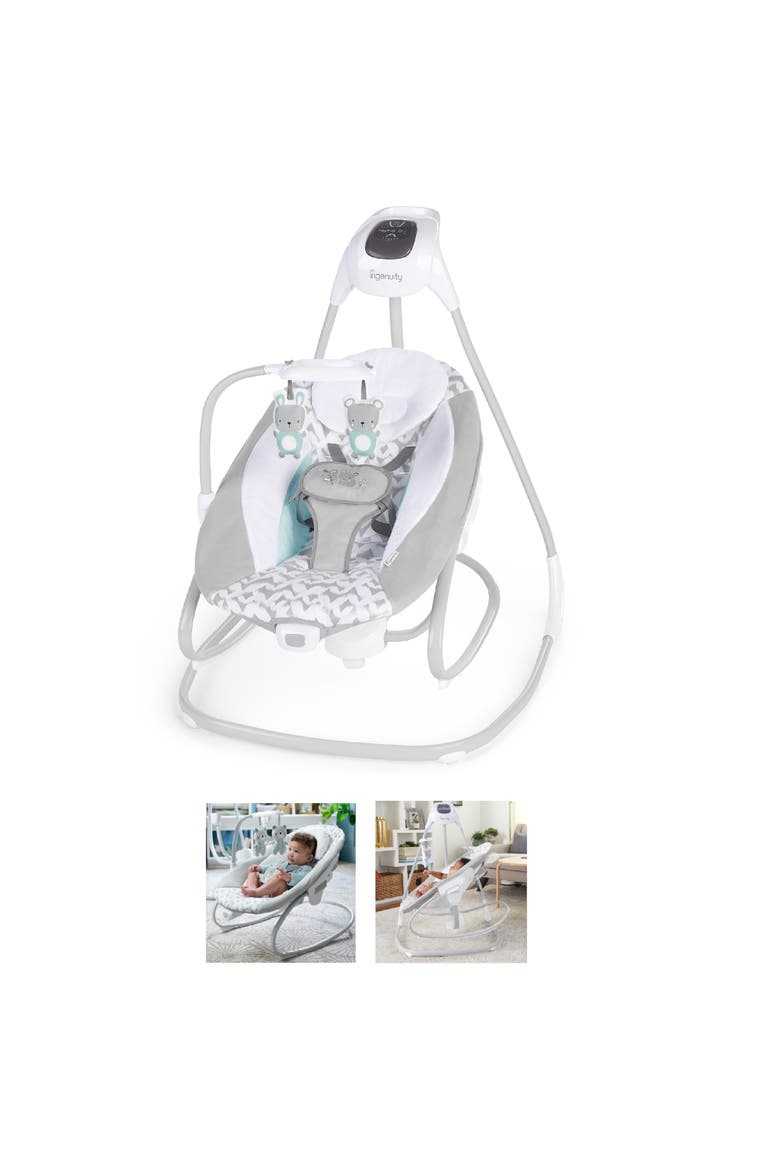 2-in-1 Multi-Direction Compact Vibrating Baby Swing & Rocker, Alternate, color, Multicolored