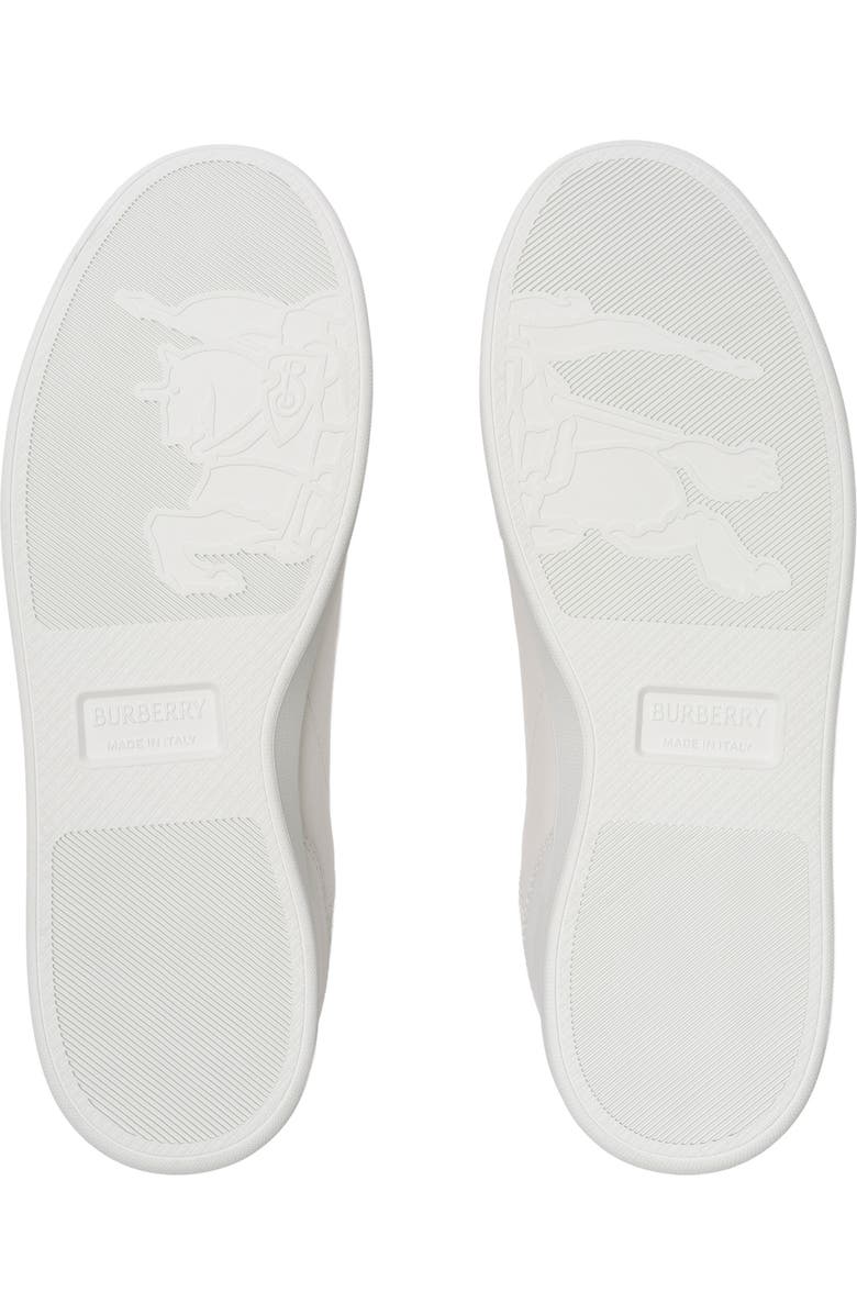 Burberry Leather Set Sneakers, Alternate, color, Porcelain White/Wave Blue