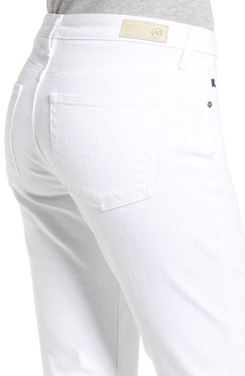 Ag Farah Skinny Ankle High-rise Jeans In White