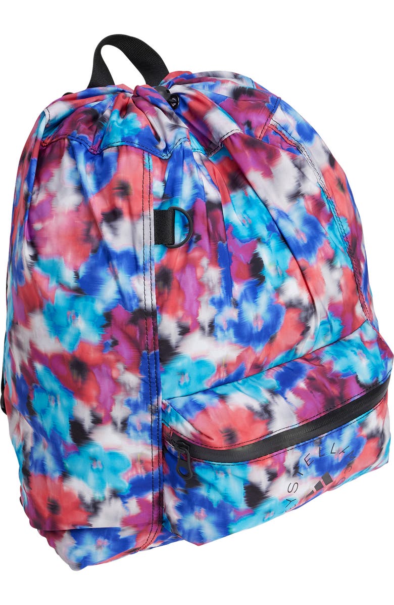 adidas by Stella McCartney Gym Sack Packable Backpack, Alternate, color, Blue Multi