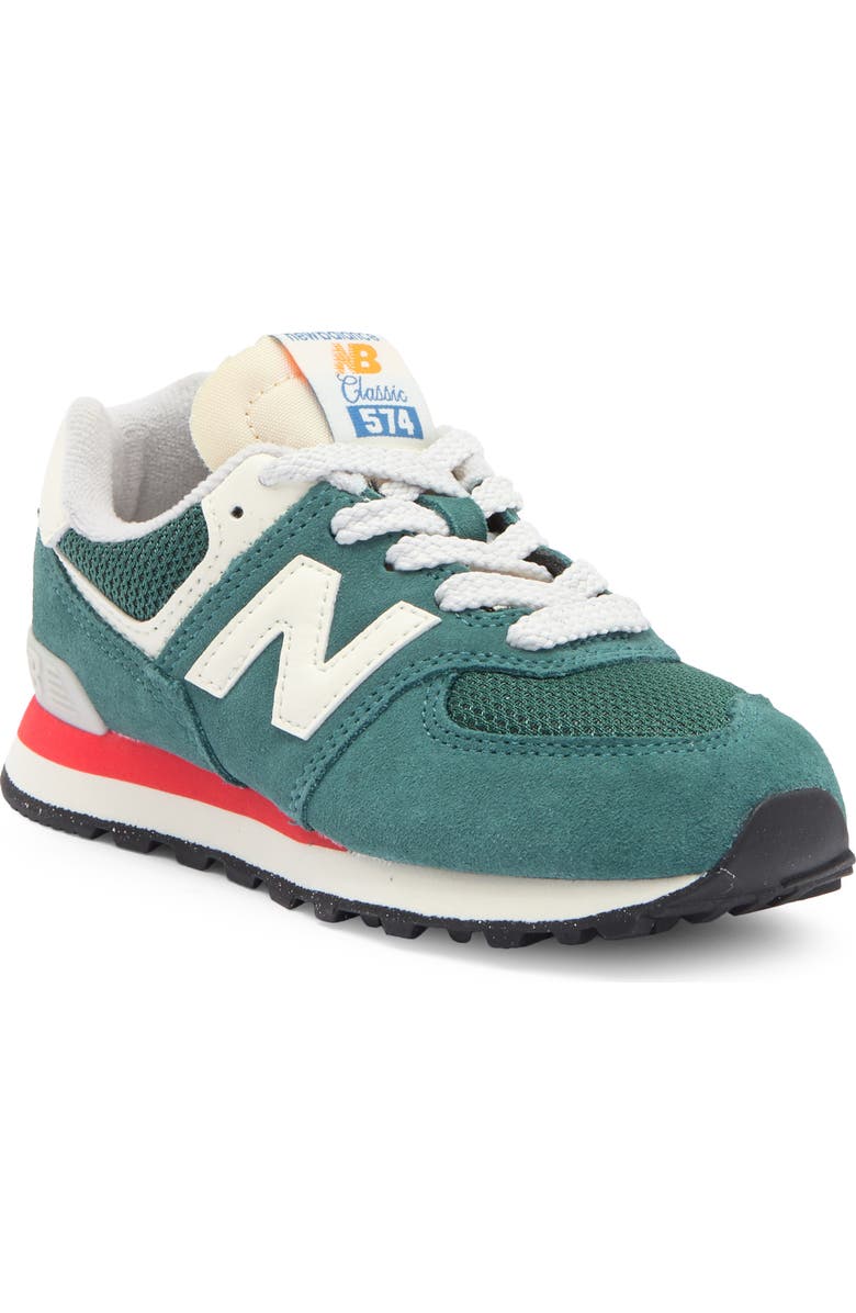 New Balance Kids' 574 Classic Sneaker, Main, color, New Spruce/ Blast Red