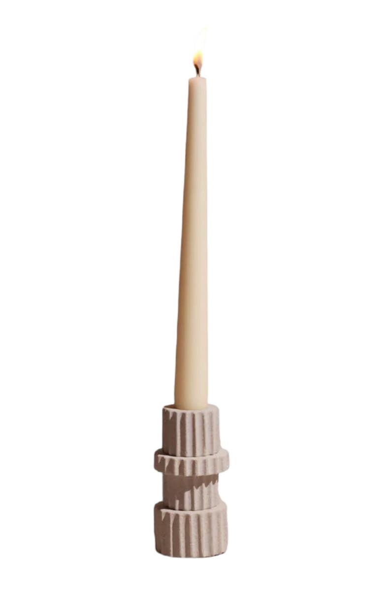 Meso Goods Pilar Candle Holder, Main, color, Ivory Pilar