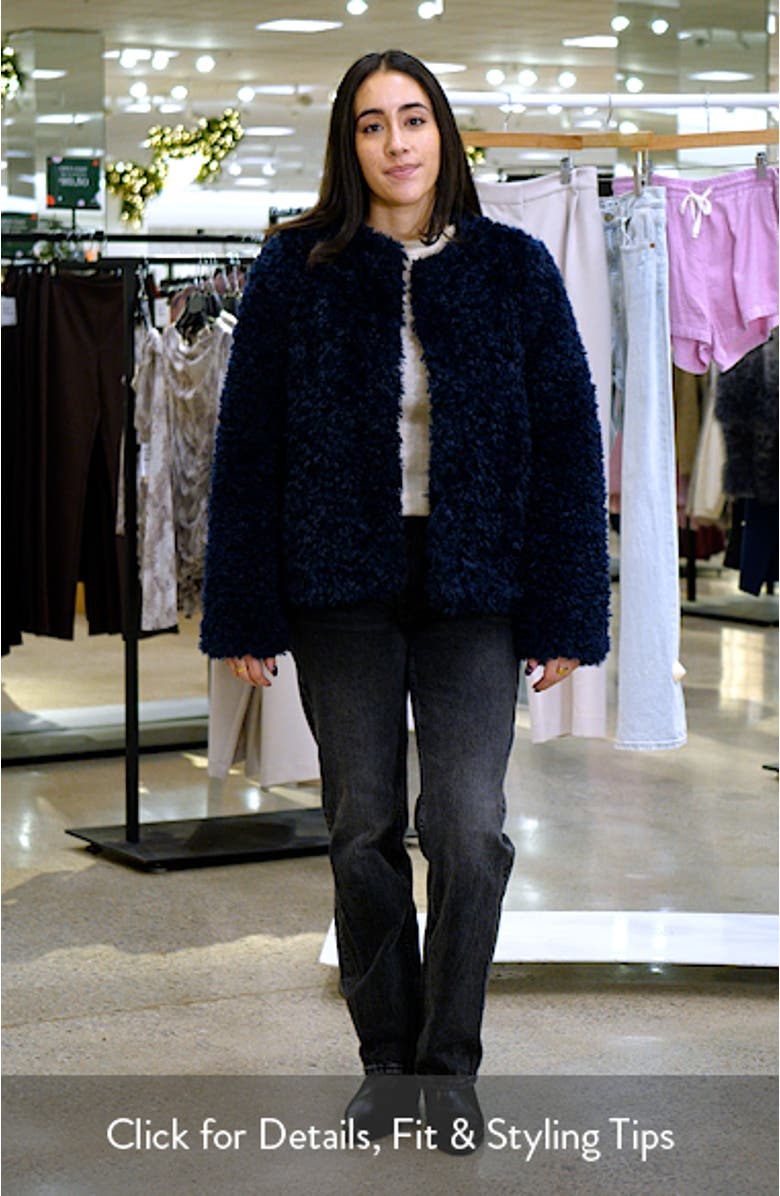 Francine Faux Shearling Jacket, sales video thumbnail