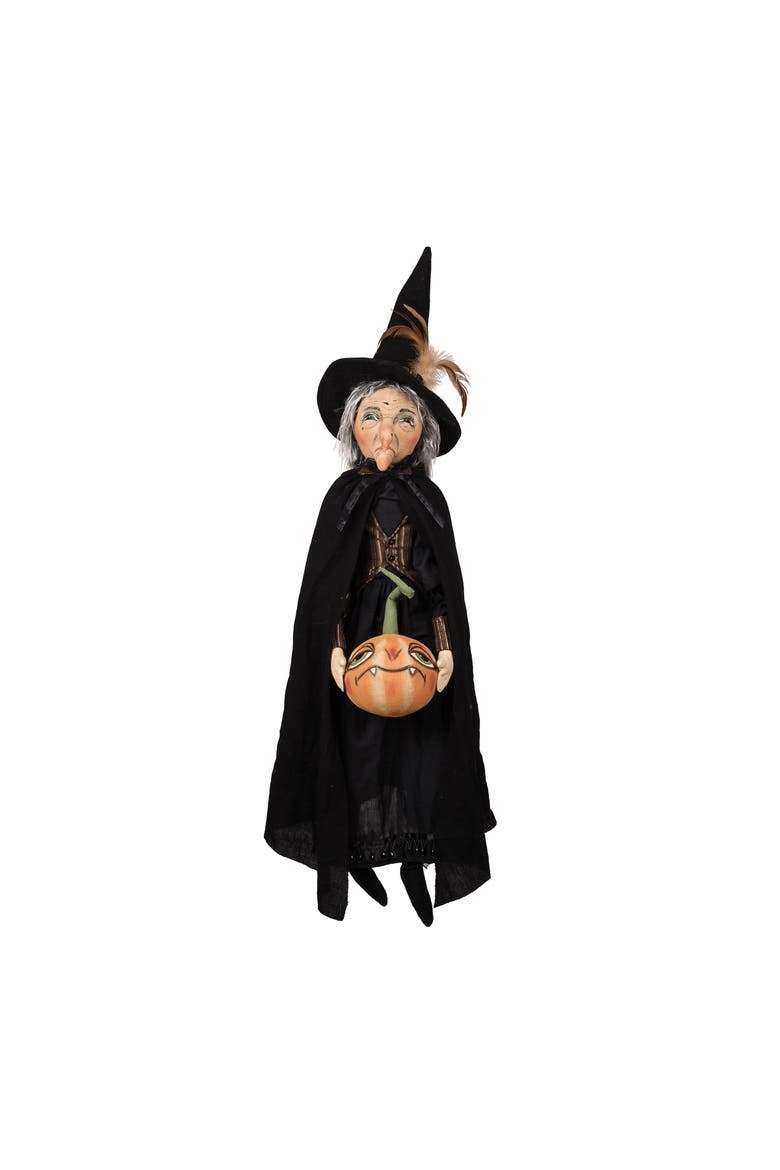 Allegra Witch Halloween Joe Spencer Gathered Traditions Figurine, Main, color, Black