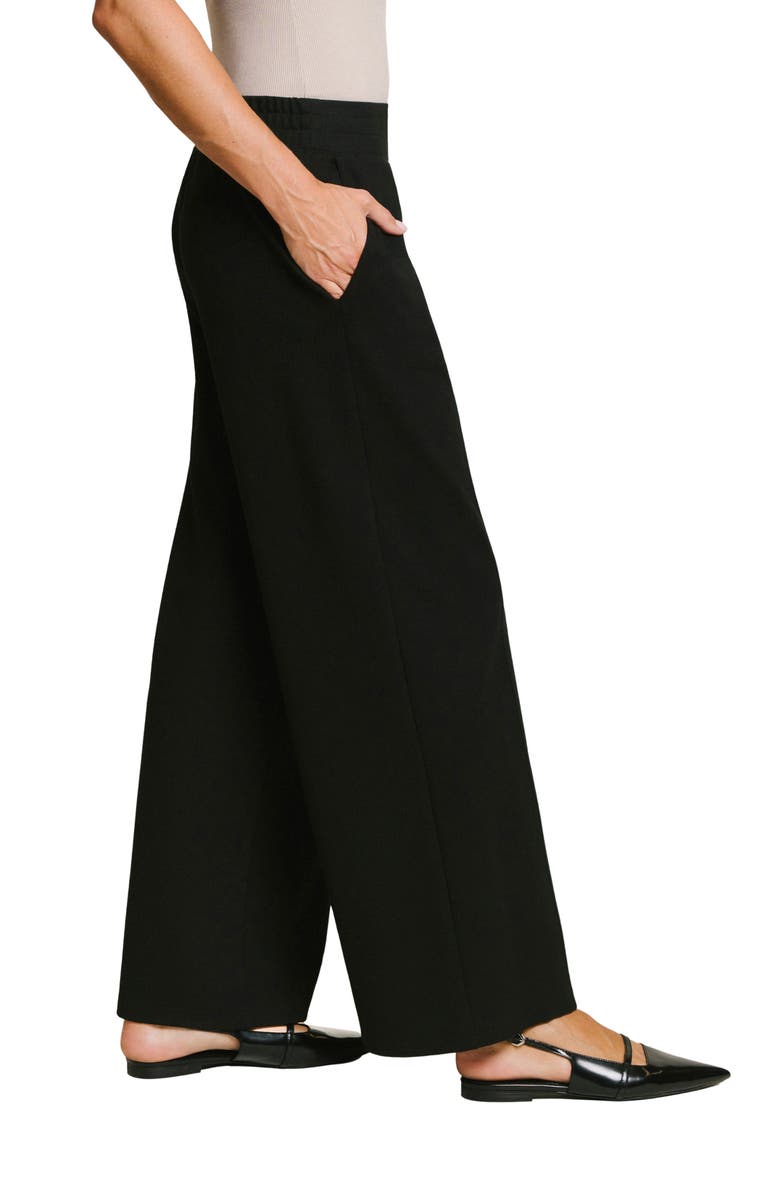 matty m. Kylie Luxe Wide Leg Knit Pants, Alternate, color, Black