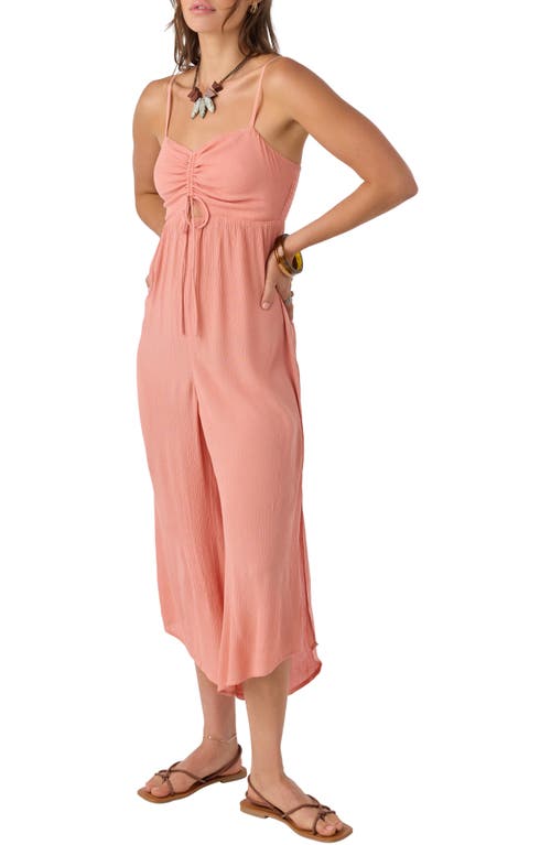 O'neill Keiko Cutout Wide Leg Jumpsuit In Pink