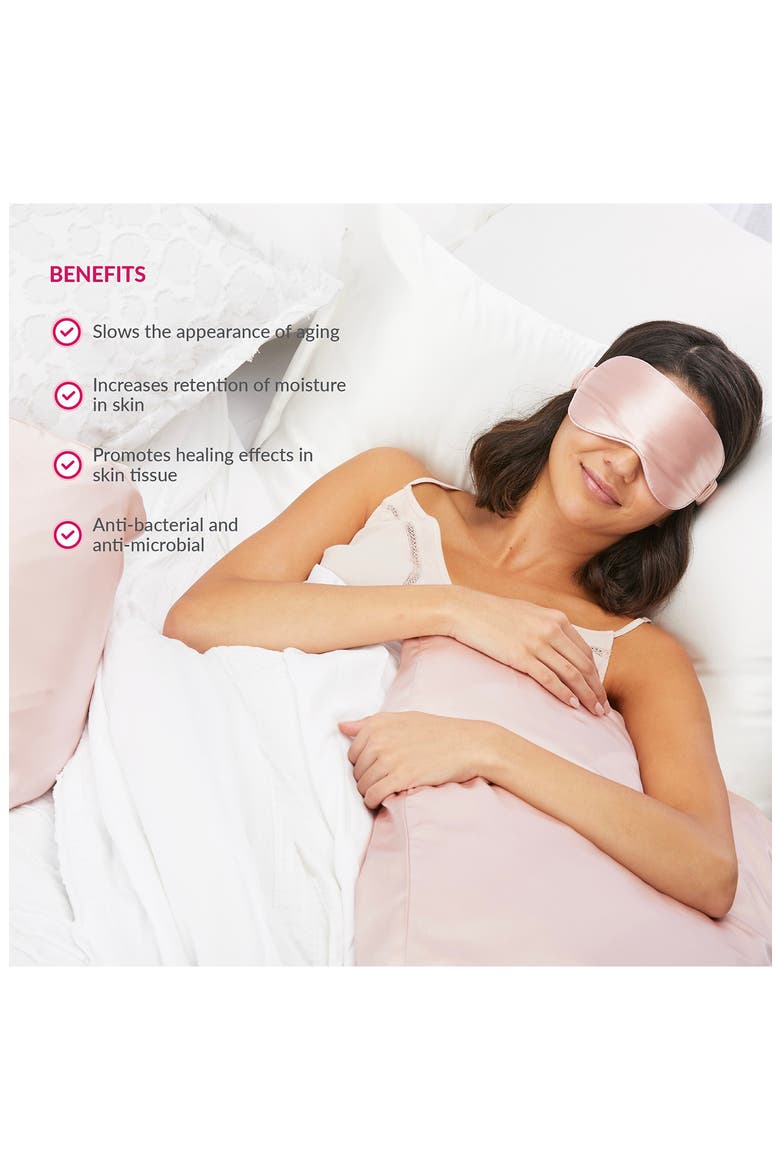 silversilk™ Sleep Mask, Alternate, color, ROSE