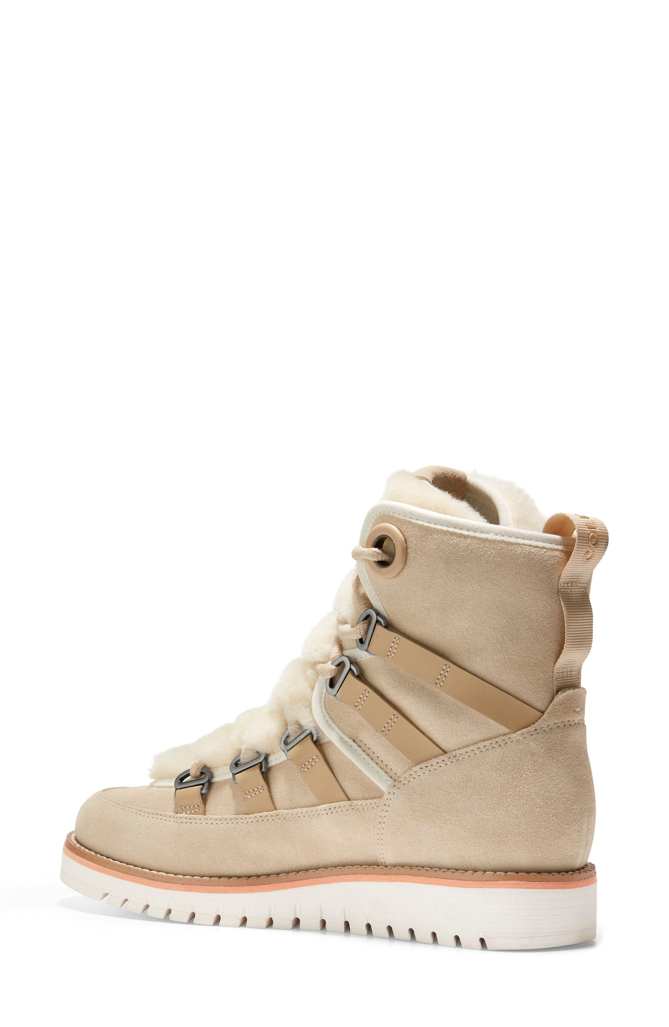 ZeroGrand Luxe Water Resistant Hiker Boot, Alternate, color, WR CH OAT/ BIRCH/ IVORY