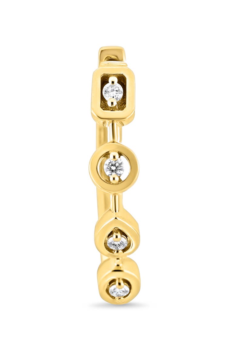 Monaco 14k Gold Diamond Hoop Earrings, Alternate, color, 18KY