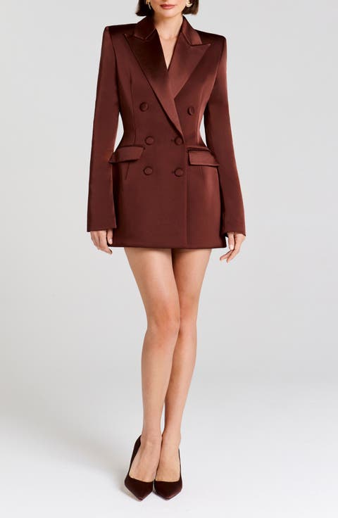 Monica Satin Blazer Minidress