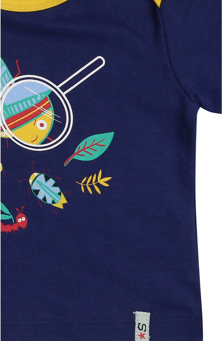 Lilly + Sid Organic Cotton Bugs Print Top and Short Set, Alternate, color, Multi