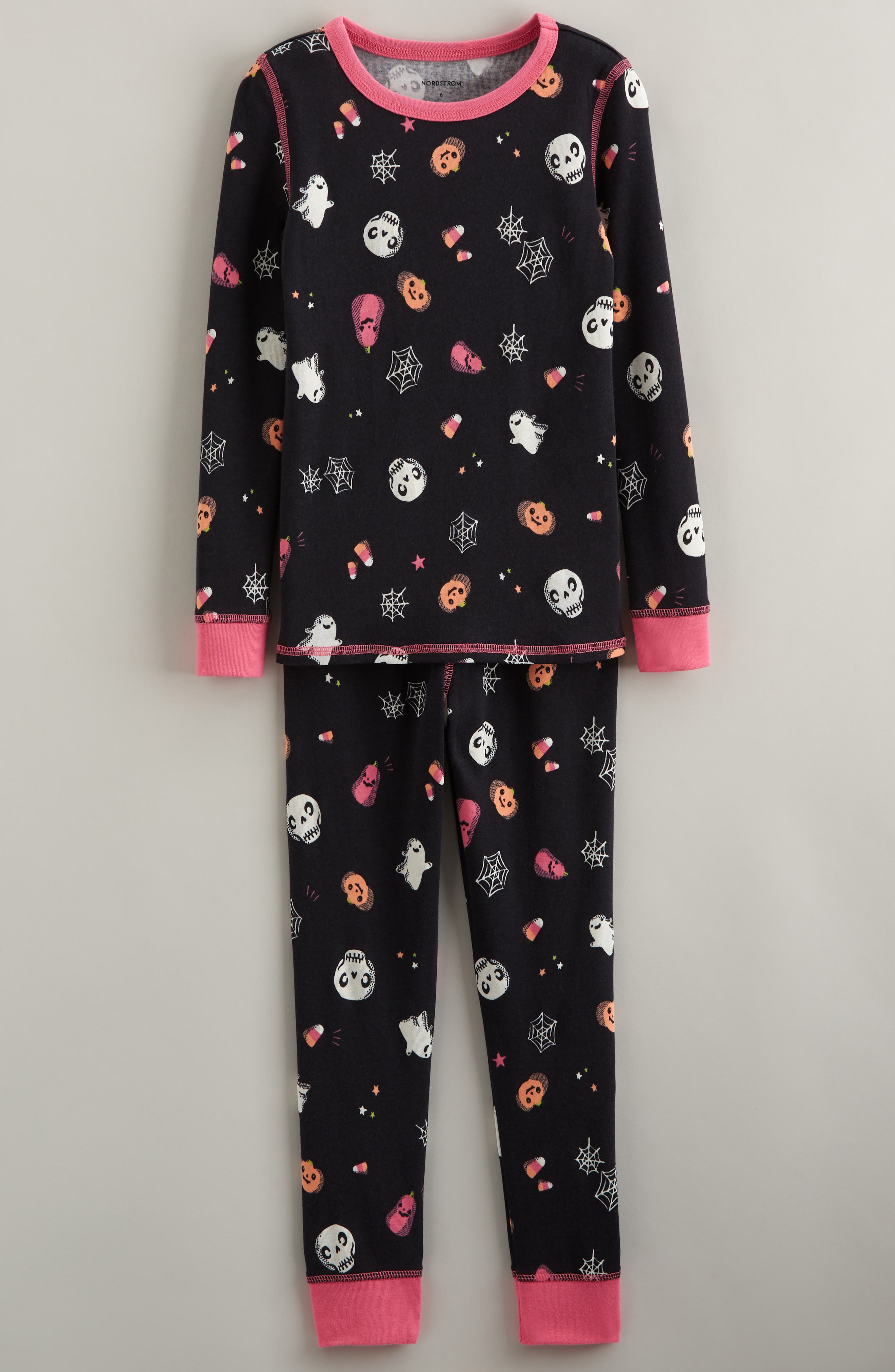 Nordstrom Kids' Glow in the Dark Fitted Two-Piece Pajamas