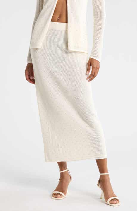 A.L.C. Rina Embellished Midi Sweater Skirt