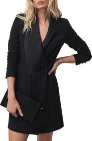 MINT VELVET Blazer Fringe Detail Mini Dress