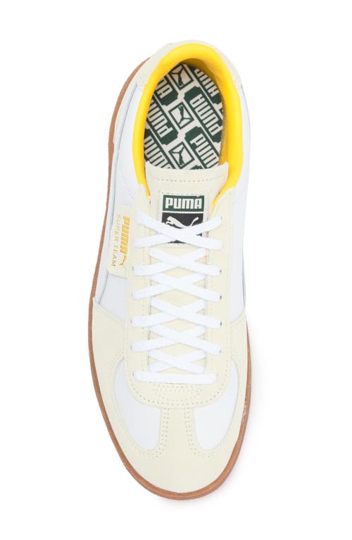 Puma Super Team Summer Sneaker In Warm White- White