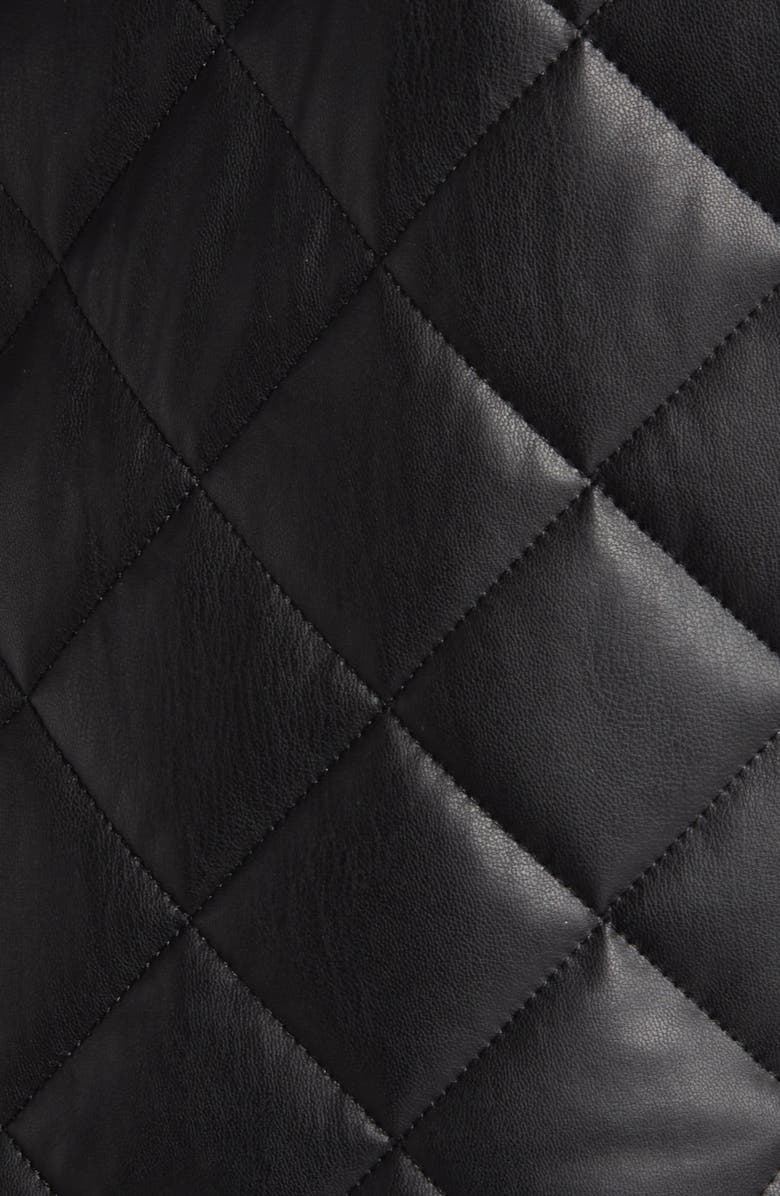 Steve Madden Hayle Quilted Faux Leather Puffer Jacket, Alternate, color,