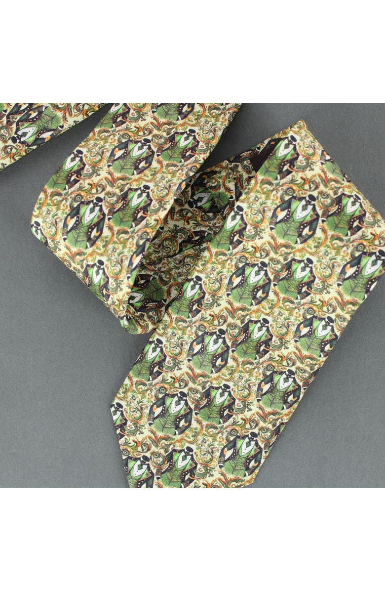 Trafalgar Big and Tall Shall We Dance Silk Novelty Neck Tie, Alternate, color, Green
