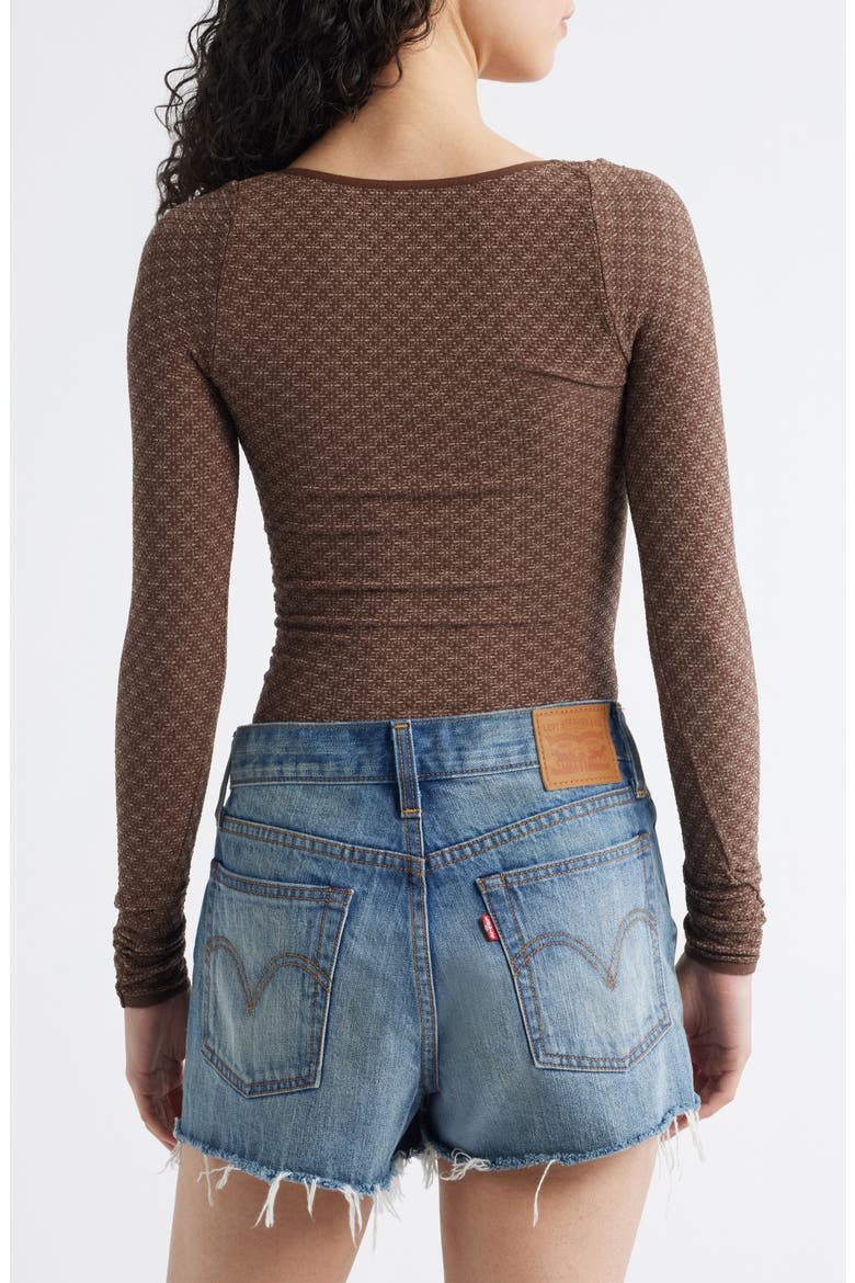 Love Letter Long Sleeve Top, Alternate, color, PINECONE