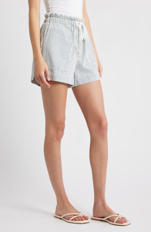 Rails Foster Paperbag Denim Shorts In Blue