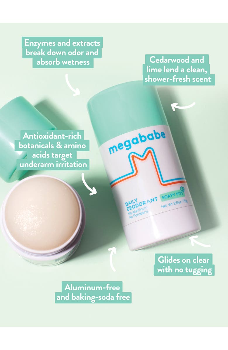 Megababe Soapy Pits Aluminum Free Daily Deodorant, Alternate, color, 