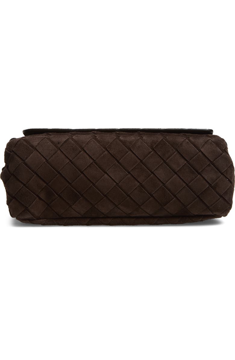 Bottega Veneta Notturno Intrecciato Suede Crossbody, Alternate, color, 2132 Fondant-Gold