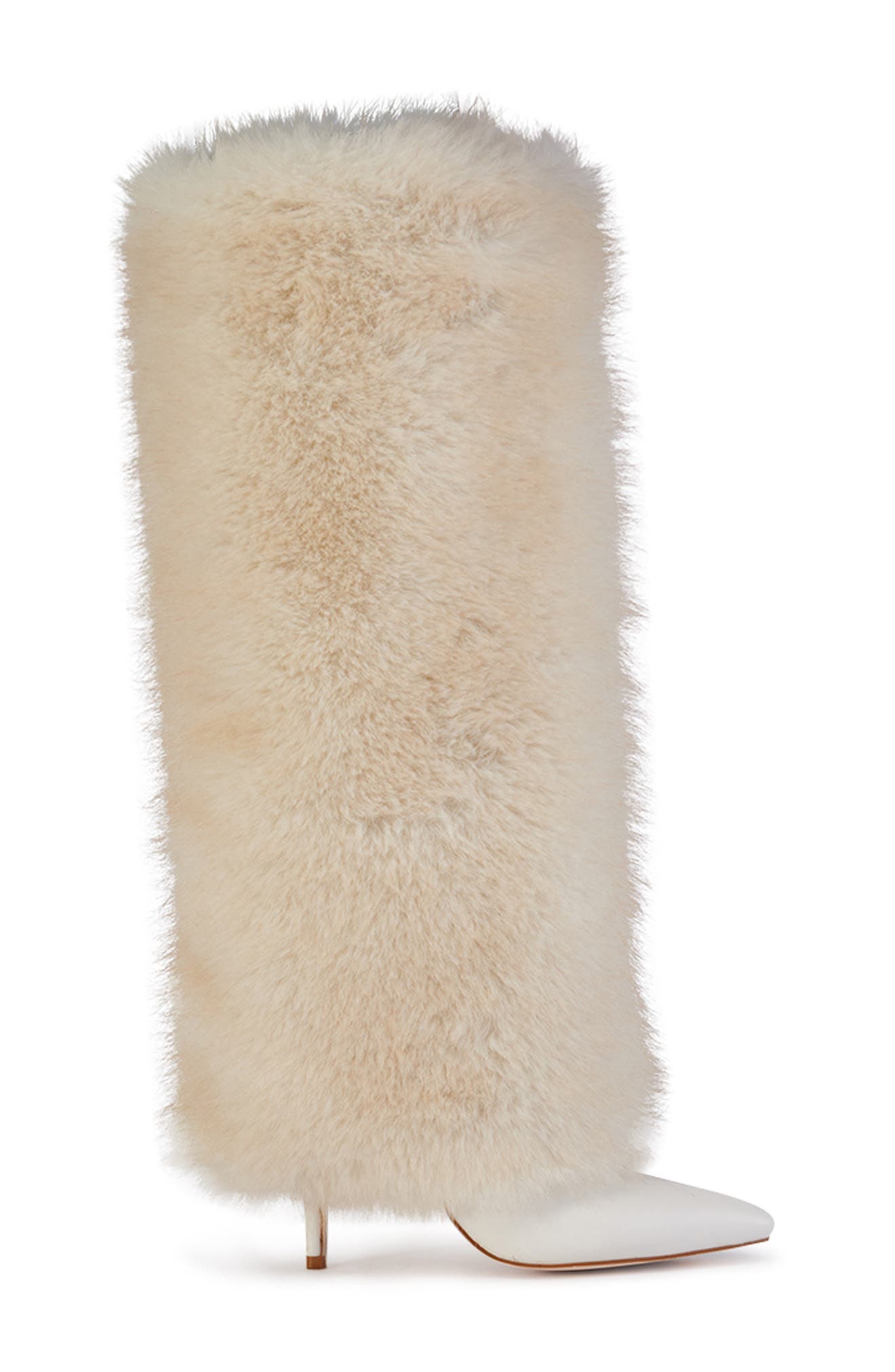 AZALEA WANG Omera Faux Fur Over the Knee Boot, Alternate, color, 