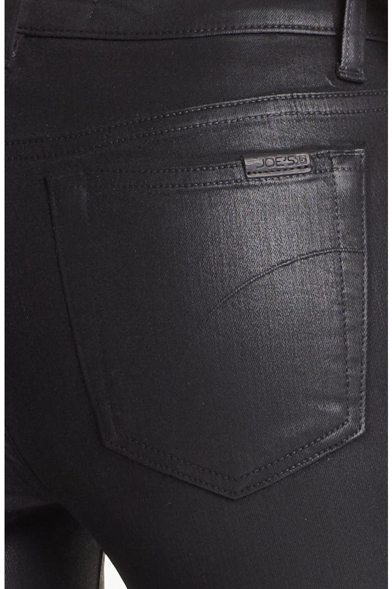 'The Skinny' Coated Stretch Jeans, Alternate, color, BLACK