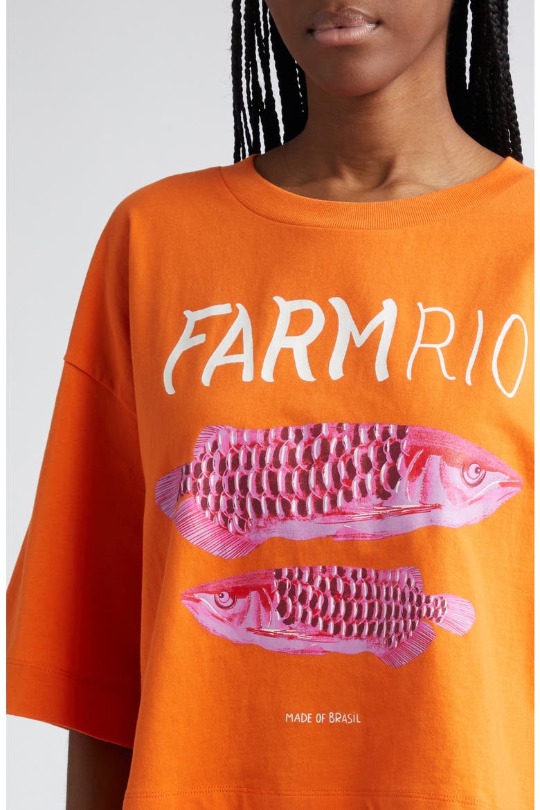 Tropical Fish Cotton Graphic T-Shirt, Alternate, color, ORANGE