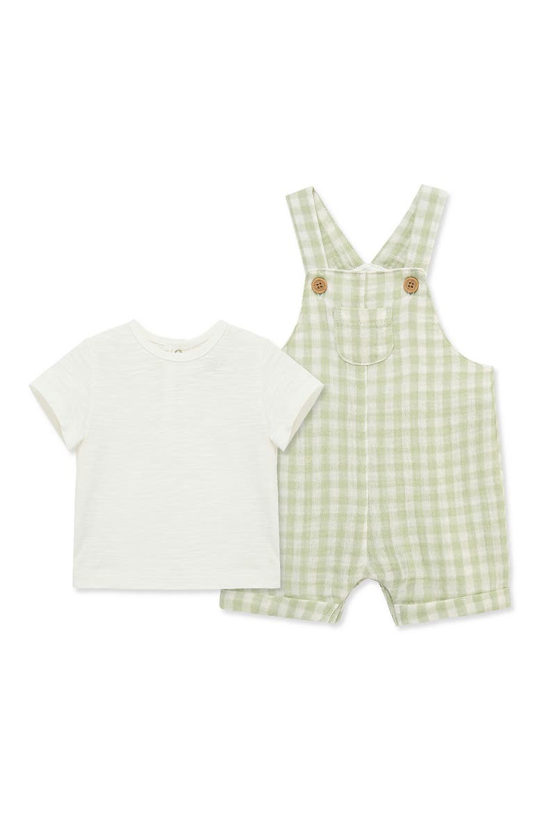 Romper & Tee Set, Main, color, GREEN