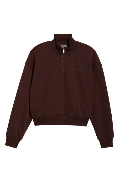 Sweaty Betty Revive Half Zip Crop Sweatshirt In Brown