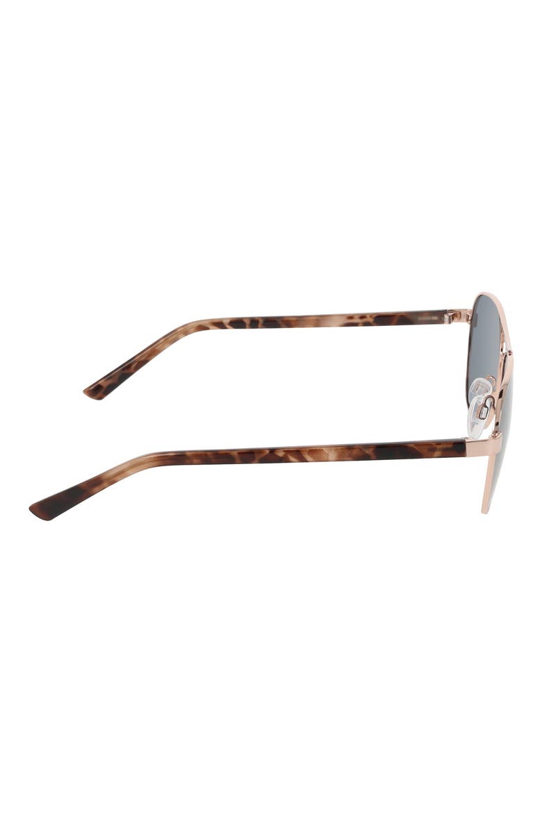55mm Aviator Sunglasses, Alternate, color, ROSE GOLD