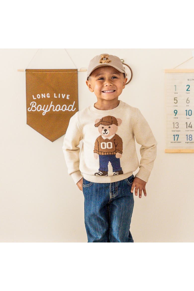 Teddy Bear Sweater, Alternate, color, Cream