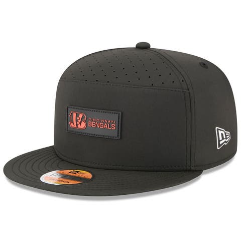 Men's New Era Black Cincinnati Bengals 2025 Sideline  Split Panel 9FIFTY Snapback Hat