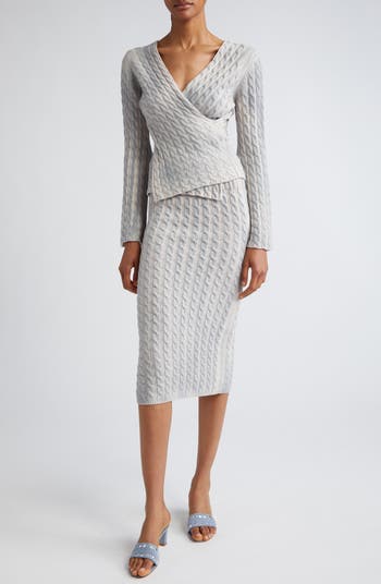 Paloma Wool Valeria Crisscross Cable Knit Sweater