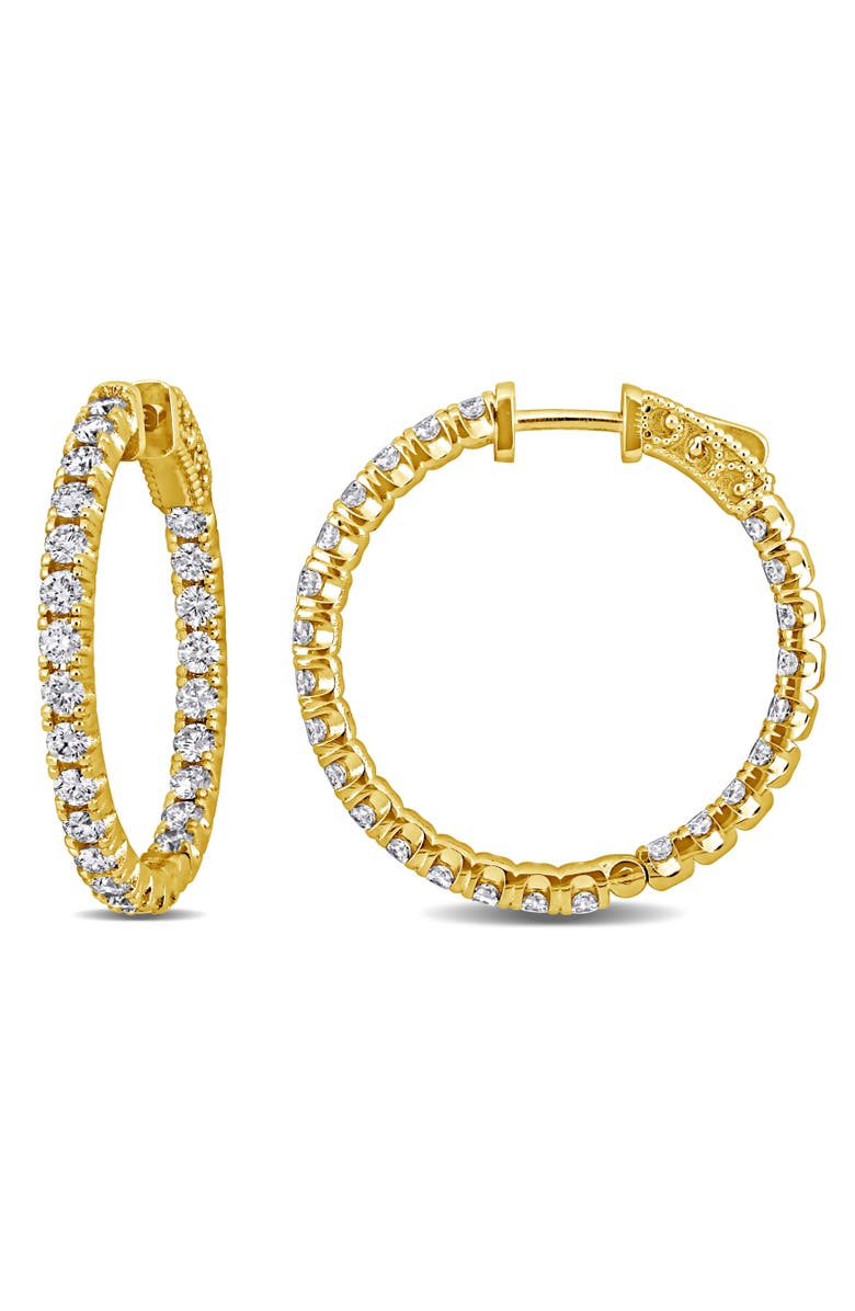 Julianna B. 2-1/2 CTW Diamond Hoop Earrings 14k Gold, Main, color, 