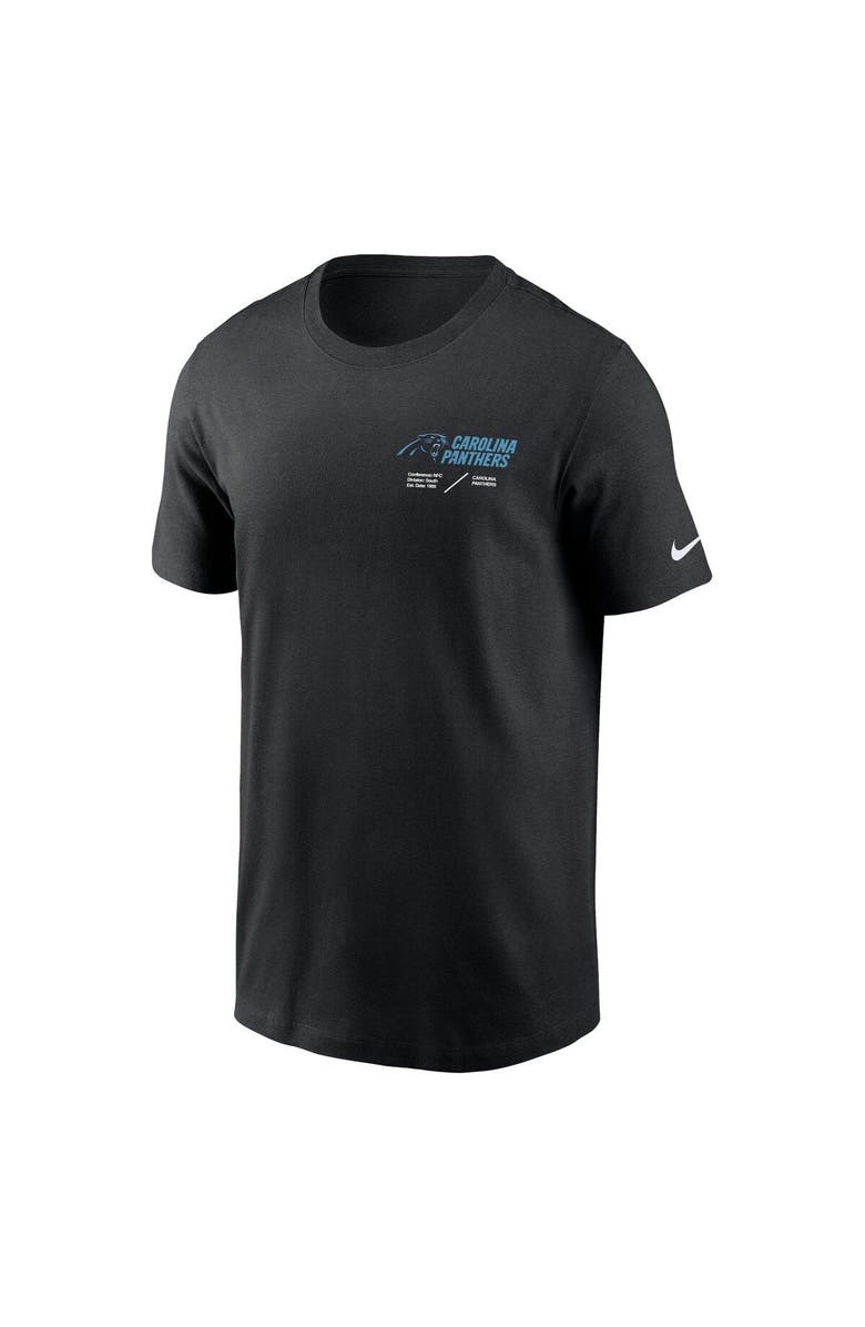 Nike Men's Nike Black Carolina Panthers Sideline Infograph Lockup Performance T-Shirt, Alternate, color, 