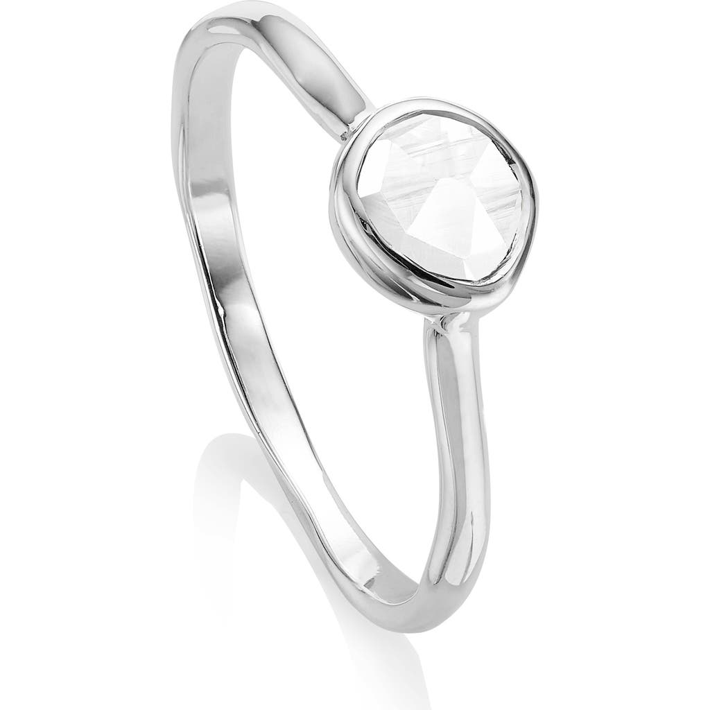 Monica Vinader Siren Small Stacking Ring In Silver