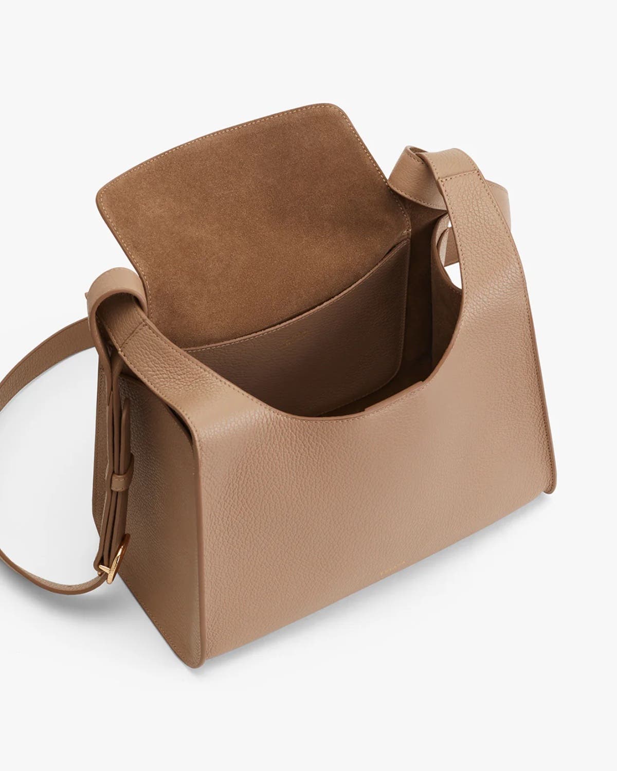 Double Loop Leather Crossbody Bag, Alternate, color, CAPPUCCINO