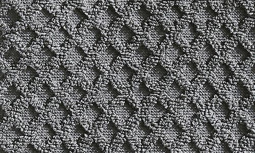 Woven & Weft Diamond Textured Single Bath Towel In Dark Gray