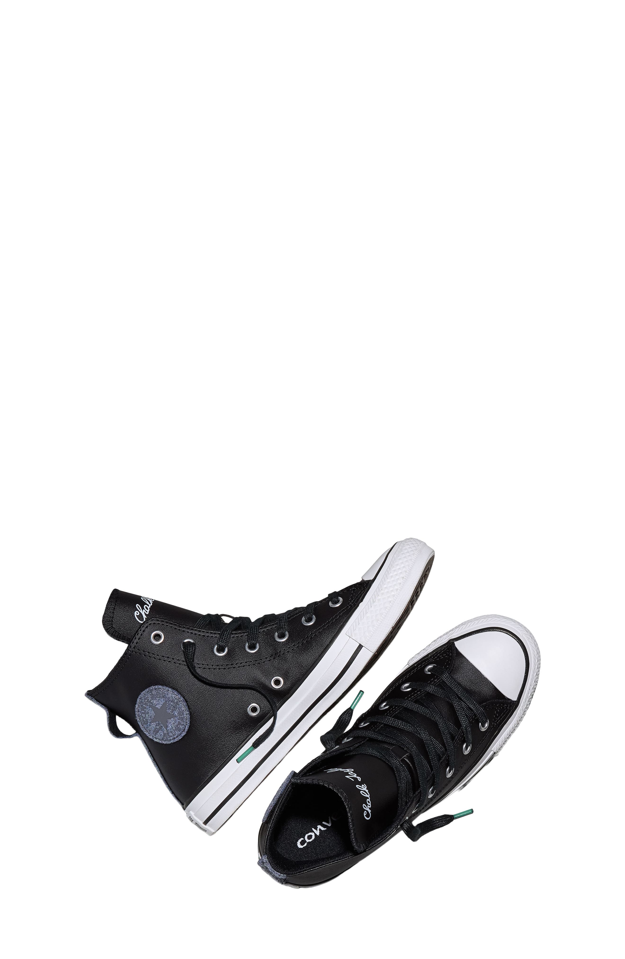 Kids' Chuck Taylor All Star Chalk Talk High Top Sneaker, Alternate, color, BLACK/ DARKER GREY/ WHITE
