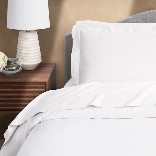 Ela Lane Usa Signature Sateen Hemstitched Sheet Sets In White