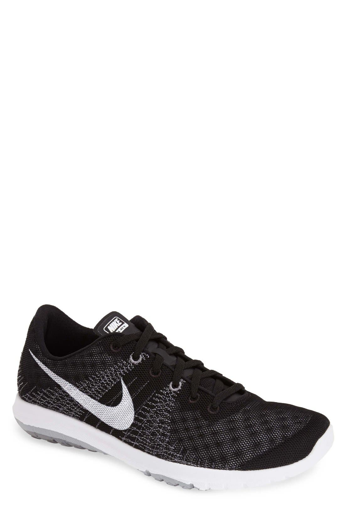 'Flex Fury' Running Shoe, Main, color, BLACK/ WHITE/ VOLT/ FLASH LIME
