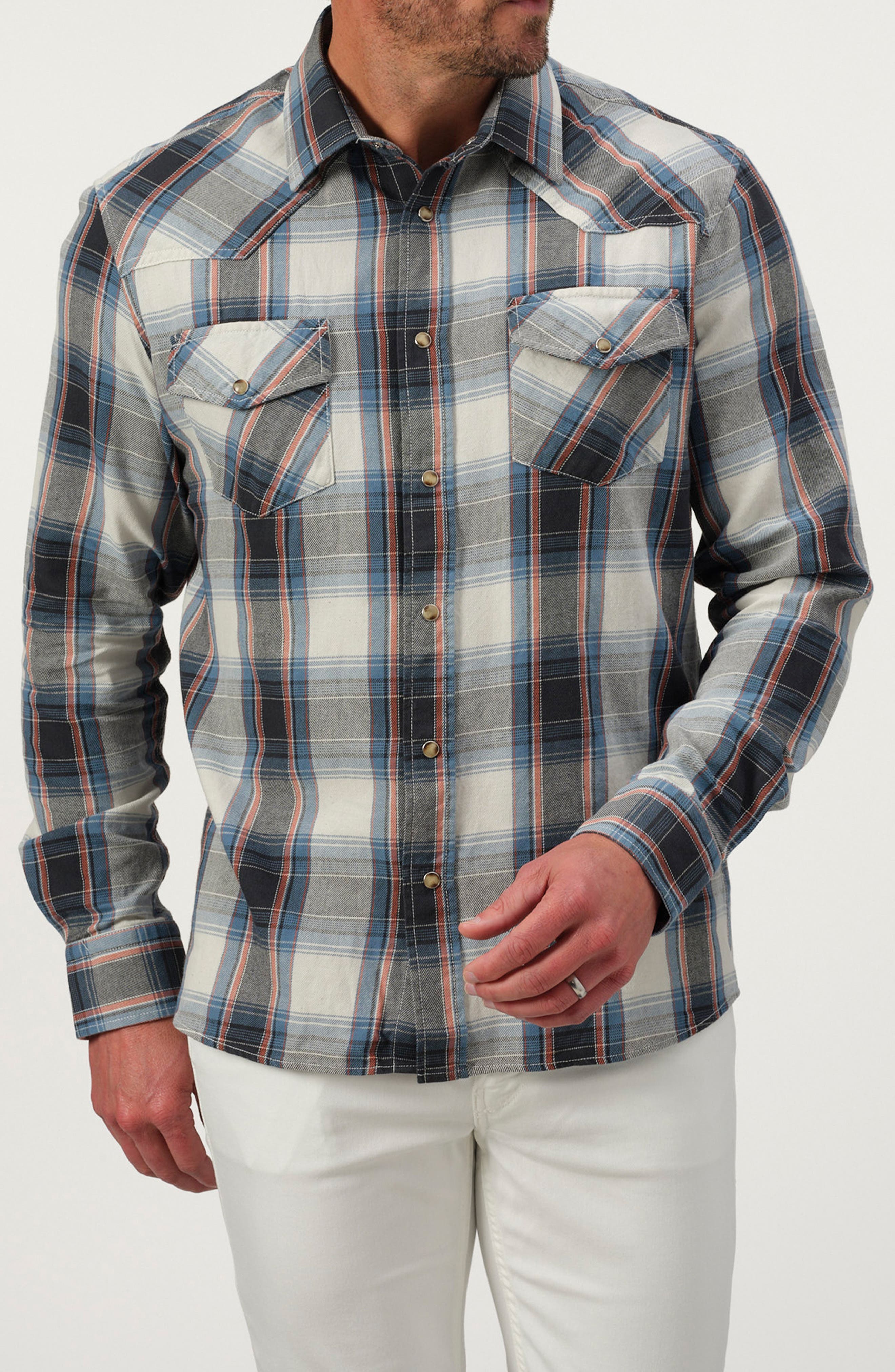 STUDIO GARNET LOS ANGELES Snap-Up Denim Western Shirt