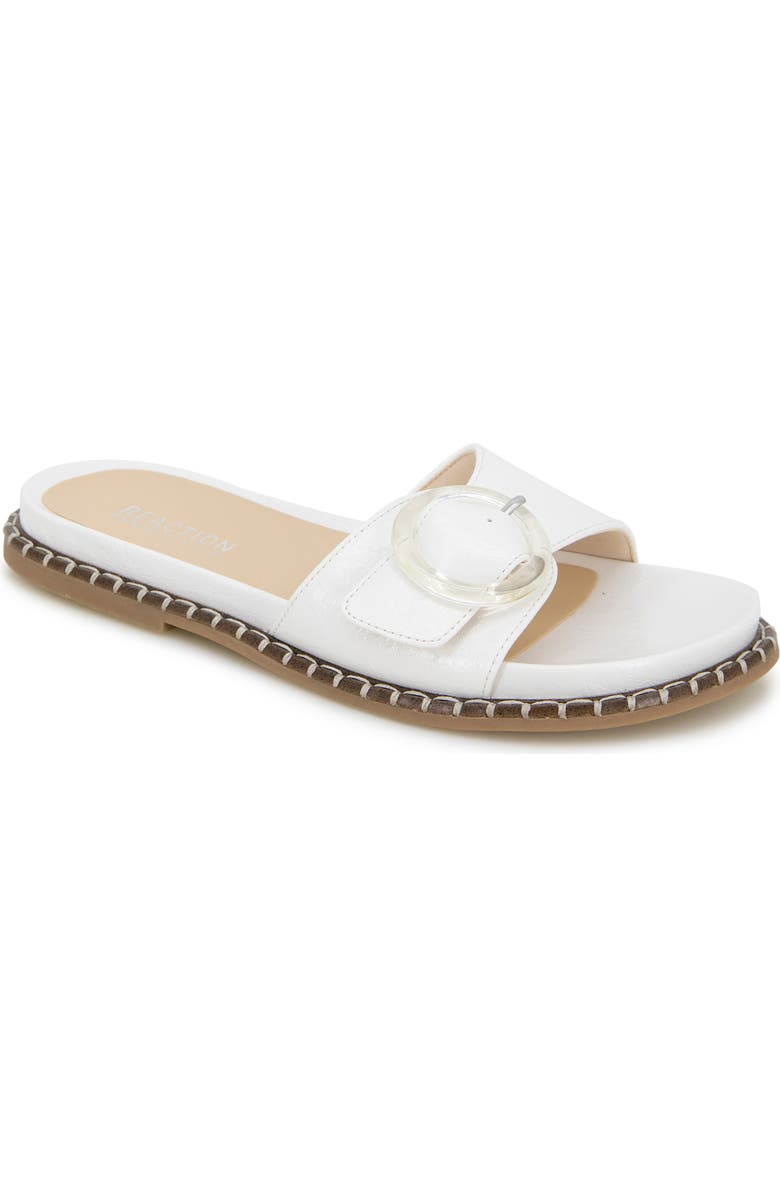 Reaction Kenneth Cole Syrena Buckle Slide Sandal, Main, color, Ecru