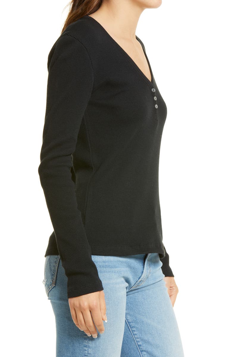 Splendid Waffle Knit Henley Top, Alternate, color,