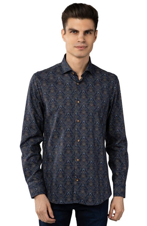 Leo  Multi Paisley Jacquard Shirt