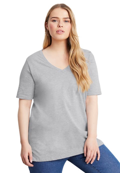 Short-Sleeve V-Neck One + Only Tunic