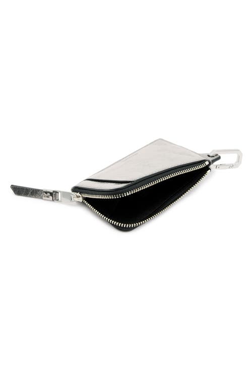 Allsaints Remy Leather Wallet In Gray
